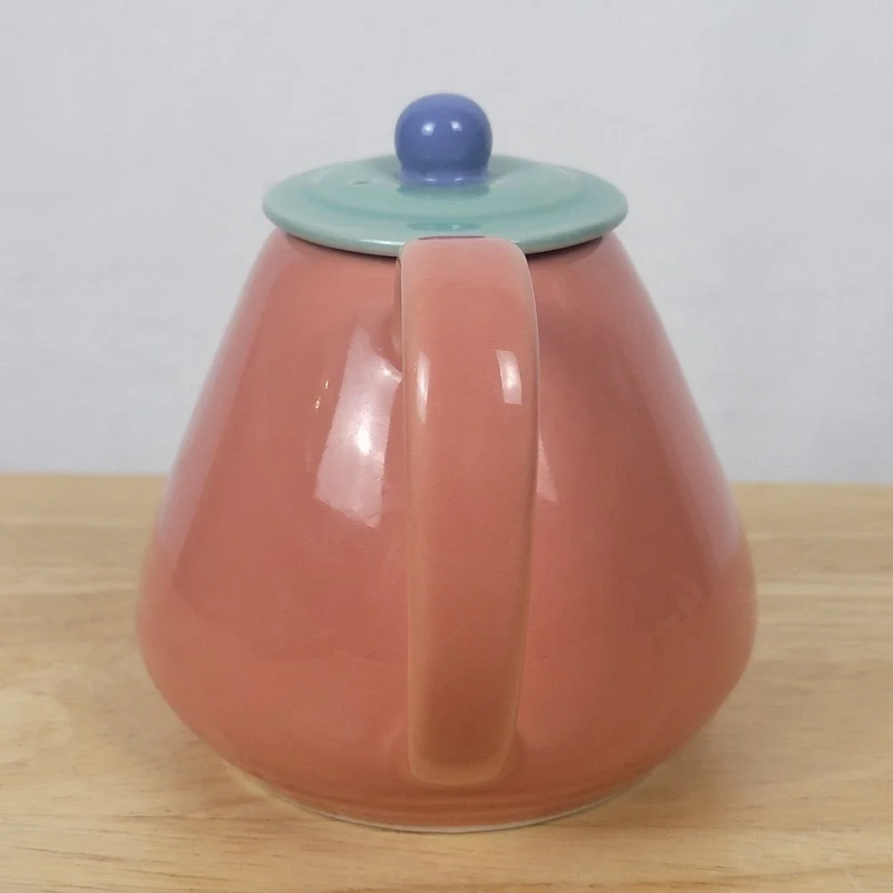 Vintage 80s Lindt Stymeist Colorways Creamer Japan Ceramic Mini Teapot & Lid